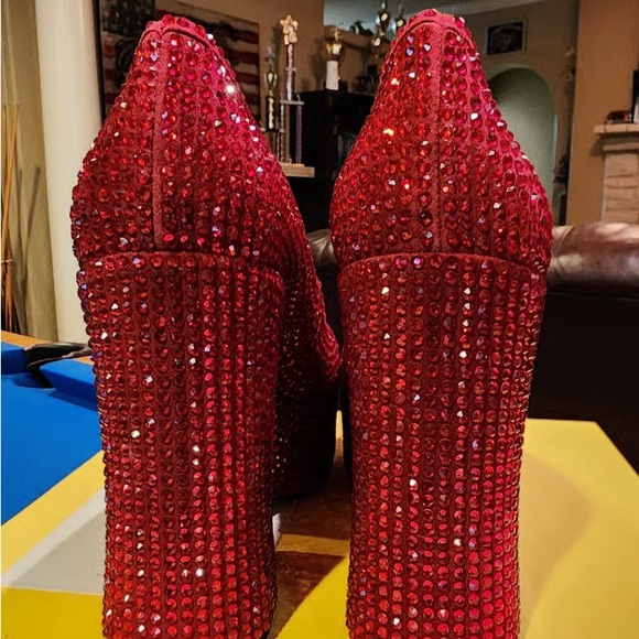 Marc Jacobs Glittering Red Platform Shoes - Picture 6 of 13